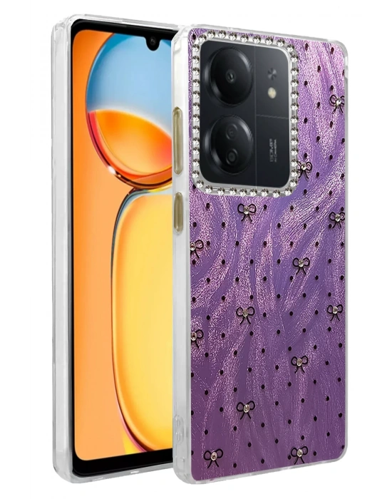 Newface Xiaomi Redmi 13C Kılıf Blade Aynalı Desenli Kapak - Desen 2