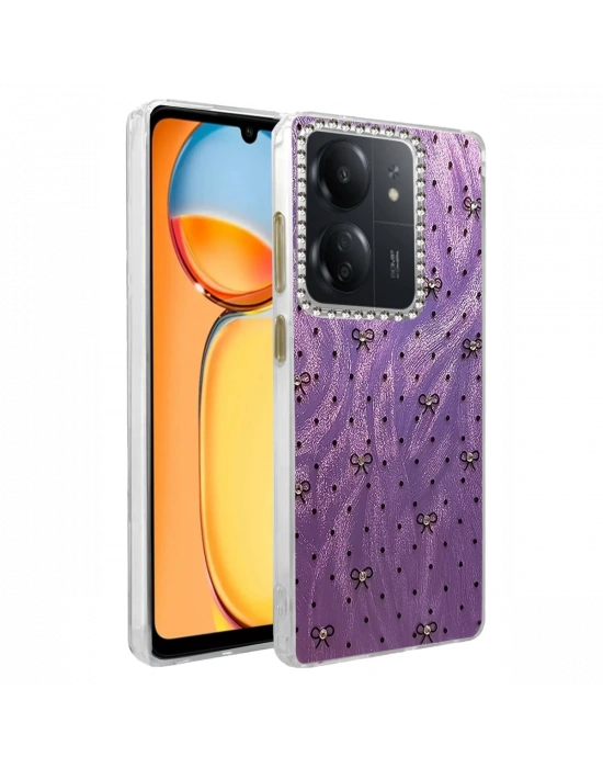 Newface Xiaomi Redmi 13C Kılıf Blade Aynalı Desenli Kapak - Desen 2