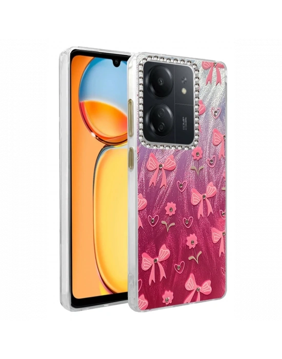 Newface Xiaomi Redmi 13C Kılıf Blade Aynalı Desenli Kapak - Desen 3