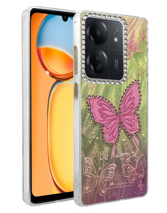 Newface Xiaomi Redmi 13C Kılıf Blade Aynalı Desenli Kapak - Desen 5