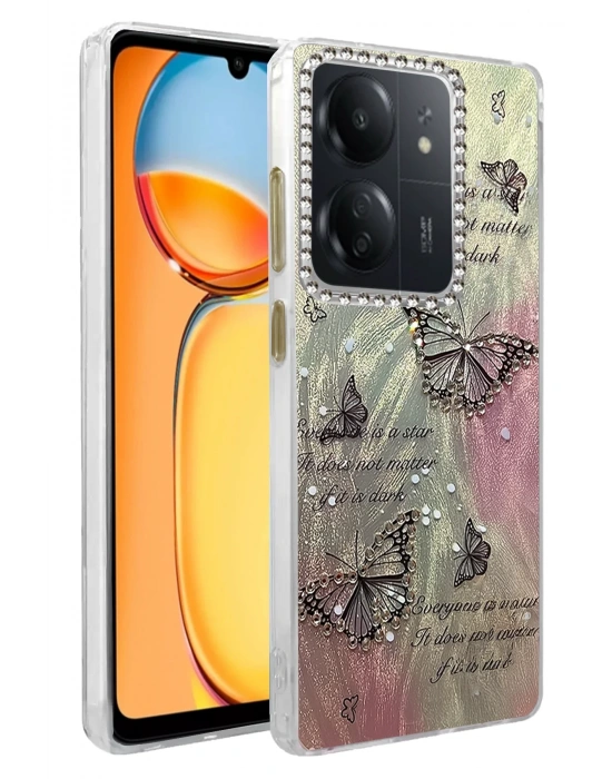 Newface Xiaomi Redmi 13C Kılıf Blade Aynalı Desenli Kapak - Desen 6