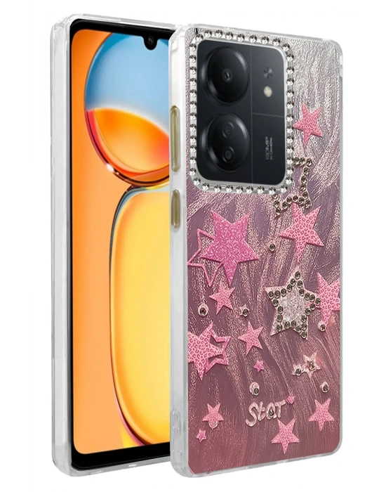 Newface Xiaomi Redmi 13C Kılıf Blade Aynalı Desenli Kapak - Desen 7