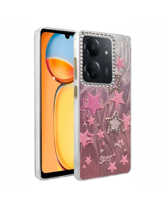 Newface Xiaomi Redmi 13C Kılıf Blade Aynalı Desenli Kapak - Desen 7