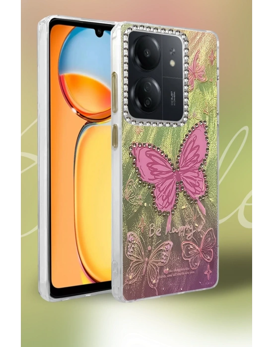 Newface Xiaomi Redmi 13C Kılıf Blade Aynalı Desenli Kapak - Desen 8