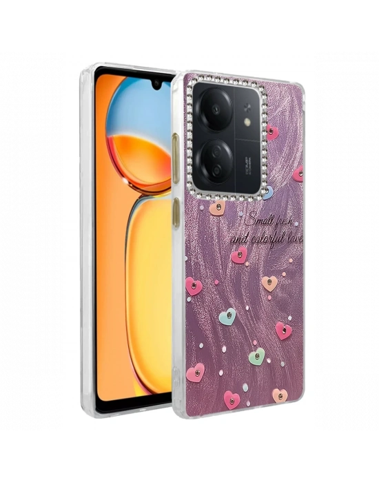 Newface Xiaomi Redmi 13C Kılıf Blade Aynalı Desenli Kapak - Desen 8