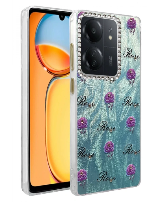 Newface Xiaomi Redmi 13C Kılıf Blade Aynalı Desenli Kapak - Desen 9