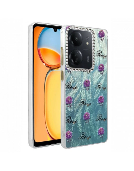 Newface Xiaomi Redmi 13C Kılıf Blade Aynalı Desenli Kapak - Desen 9