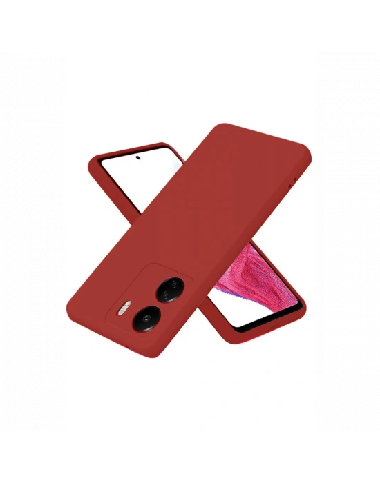 Newface Xiaomi Redmi 13C Kılıf First Silikon - Bordo