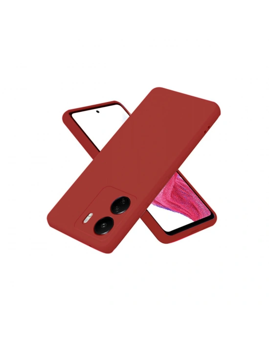Newface Xiaomi Redmi 13C Kılıf First Silikon - Bordo