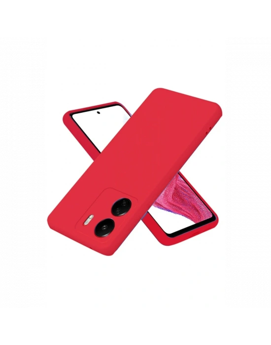 Newface Xiaomi Redmi 13C Kılıf First Silikon - Kırmızı