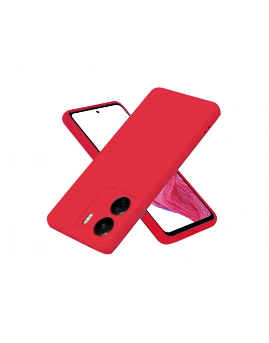 Newface Xiaomi Redmi 13C Kılıf First Silikon - Kırmızı
