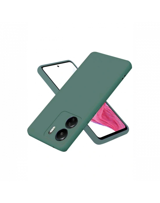 Newface Xiaomi Redmi 13C Kılıf First Silikon - Koyu Yeşil