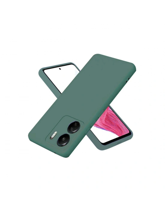 Newface Xiaomi Redmi 13C Kılıf First Silikon - Koyu Yeşil