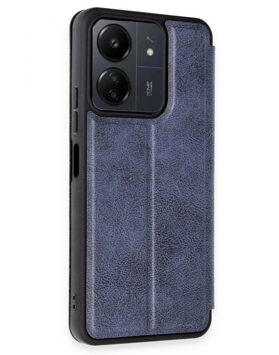 Newface Xiaomi Redmi 13C Kılıf Flip Cover - Lacivert