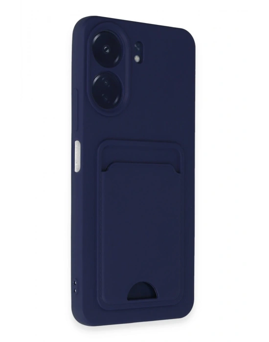 Newface Xiaomi Redmi 13C Kılıf Kelvin Kartvizitli Silikon - Lacivert