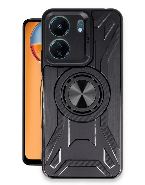 Newface Xiaomi Redmi 13C Kılıf Lincoln Silikon - Siyah