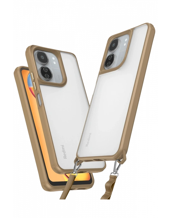 Newface Xiaomi Redmi 13C Kılıf Penta Silikon Kılıf - Çöl Titanyum