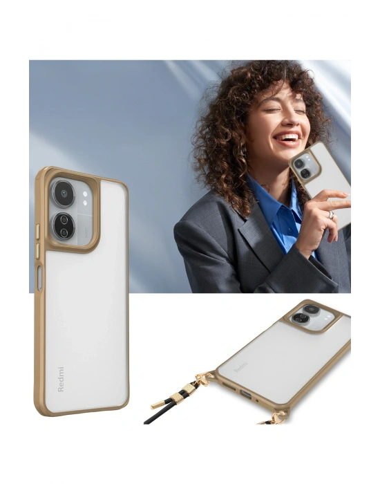 Newface Xiaomi Redmi 13C Kılıf Penta Silikon Kılıf - Çöl Titanyum