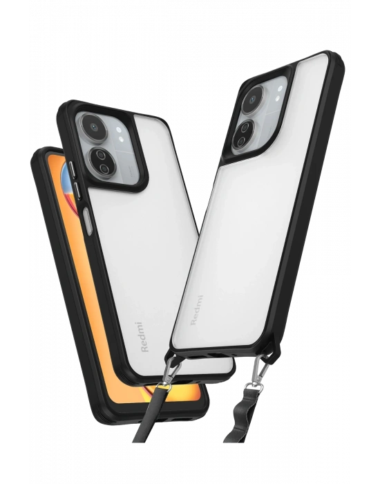 Newface Xiaomi Redmi 13C Kılıf Penta Silikon Kılıf - Siyah