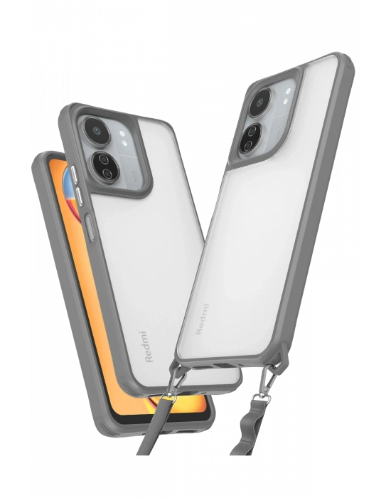 Newface Xiaomi Redmi 13C Kılıf Penta Silikon Kılıf - Titan Gri