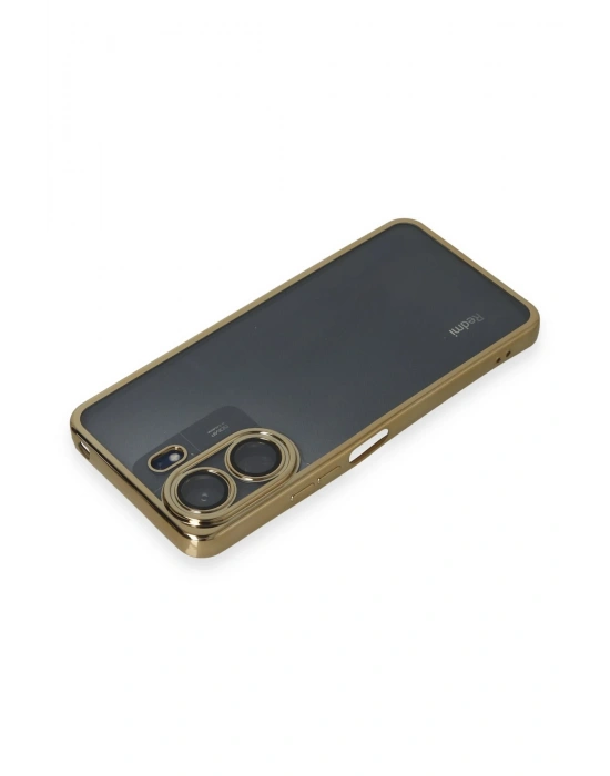 Newface Xiaomi Redmi 13C Kılıf Razer Lensli Silikon - Gold
