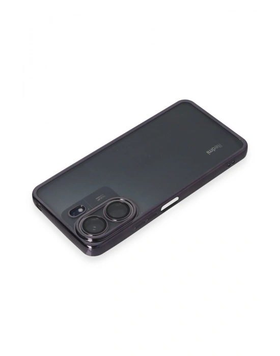 Newface Xiaomi Redmi 13C Kılıf Razer Lensli Silikon - Mor