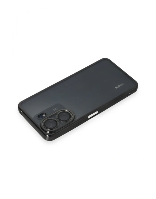 Newface Xiaomi Redmi 13C Kılıf Razer Lensli Silikon - Siyah