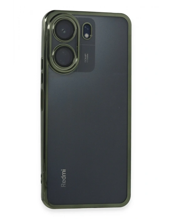 Newface Xiaomi Redmi 13C Kılıf Razer Lensli Silikon - Yeşil