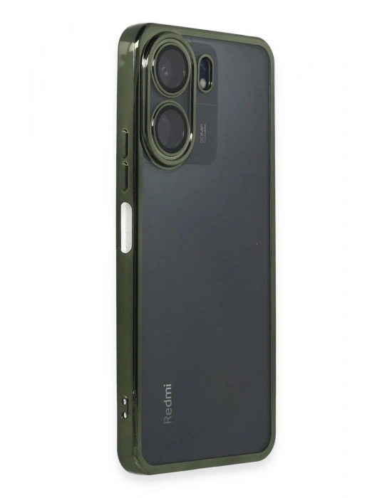 Newface Xiaomi Redmi 13C Kılıf Razer Lensli Silikon - Yeşil