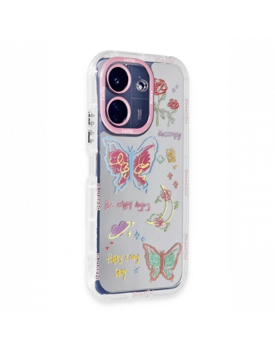 Newface Xiaomi Redmi 13C Kılıf Reflexion Desenli Kapak - Desen 8