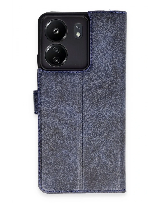 Newface Xiaomi Redmi 13C Kılıf Trend S Plus Kapaklı Kılıf - Lacivert