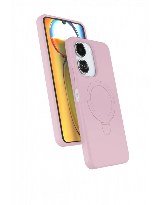 Newface Xiaomi Redmi 13C Regal Magsafe Standlı Kapak - Açık Pembe