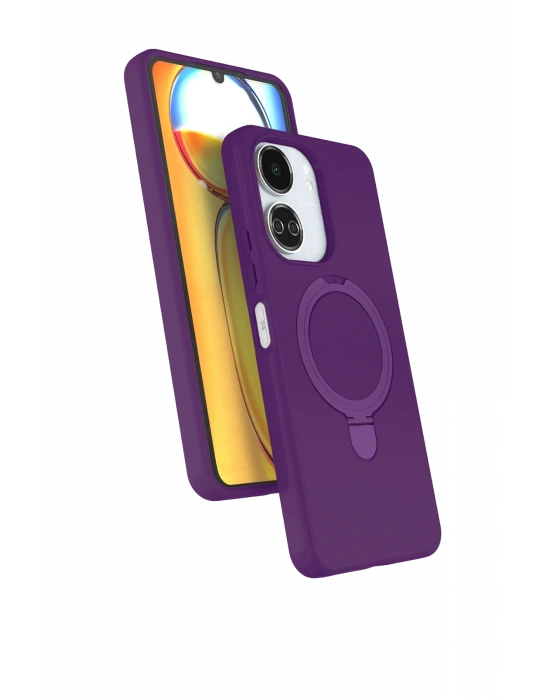 Newface Xiaomi Redmi 13C Regal Magsafe Standlı Kapak - Derin Mor