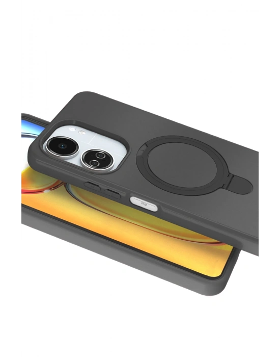 Newface Xiaomi Redmi 13C Regal Magsafe Standlı Kapak - Titan Gri