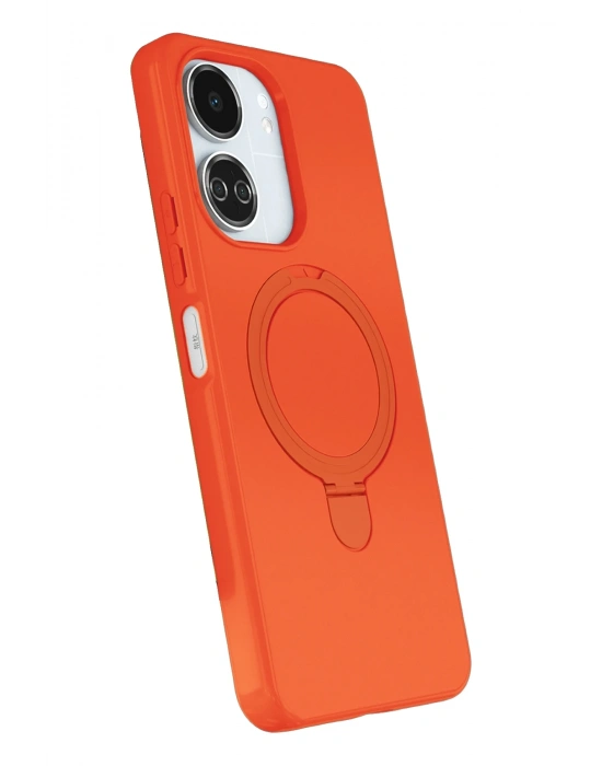 Newface Xiaomi Redmi 13C Regal Magsafe Standlı Kapak - Turuncu