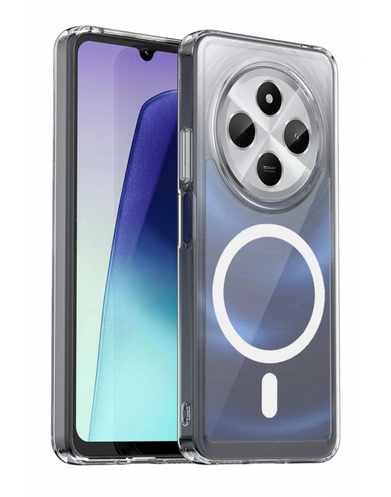 Newface Xiaomi Redmi 14C Combo Sert Şeffaf Magsafe Kapak - Şeffaf