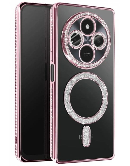 Newface Xiaomi Redmi 14C Joke Simli Magneticsafe Kılıf - Pembe