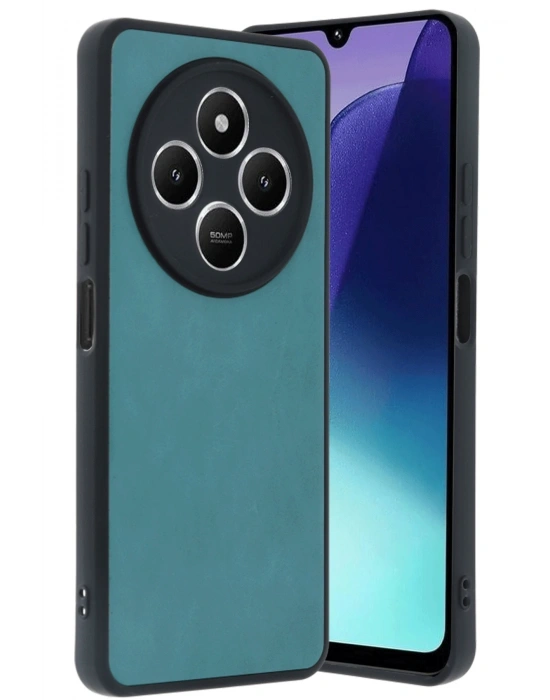 Newface Xiaomi Redmi 14C Kılıf Aras Deri Kapak - Açık Yeşil