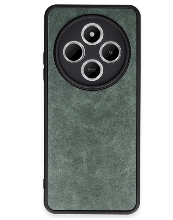 Newface Xiaomi Redmi 14C Kılıf Aras Deri Kapak - Koyu Yeşil