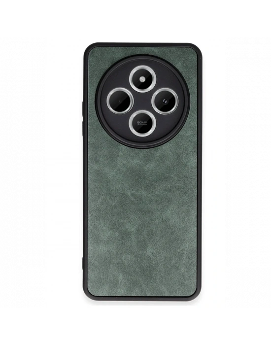 Newface Xiaomi Redmi 14C Kılıf Aras Deri Kapak - Koyu Yeşil