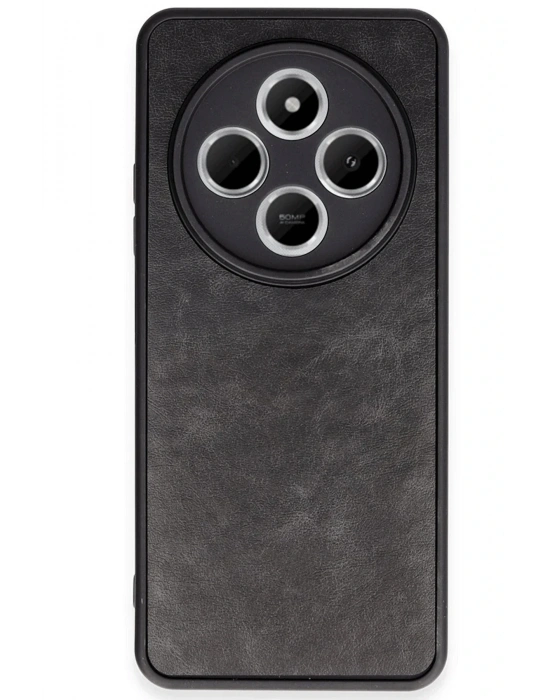 Newface Xiaomi Redmi 14C Kılıf Aras Deri Kapak - Siyah