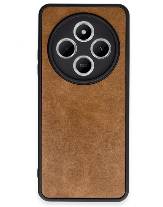 Newface Xiaomi Redmi 14C Kılıf Aras Deri Kapak - Taba