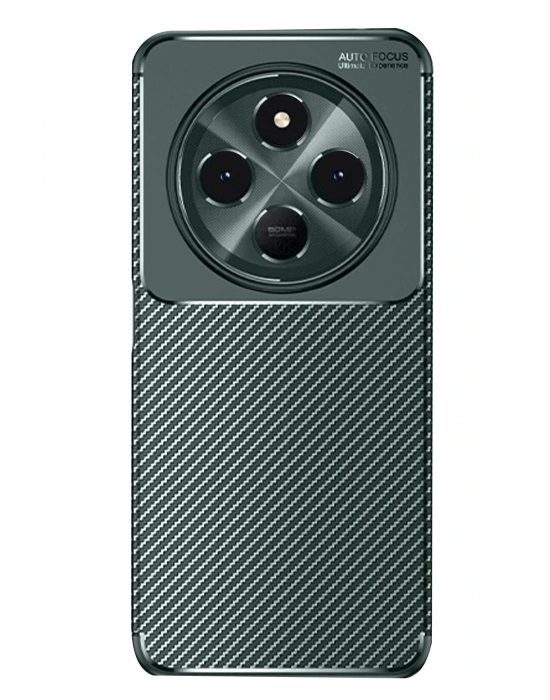 Newface Xiaomi Redmi 14C Kılıf Auto Focus Karbon Kapak - Koyu Yeşil