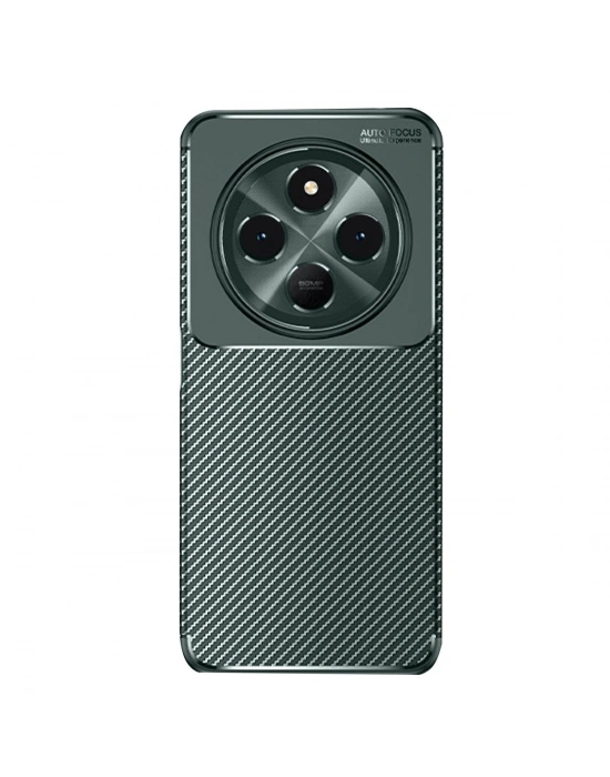 Newface Xiaomi Redmi 14C Kılıf Auto Focus Karbon Kapak - Koyu Yeşil