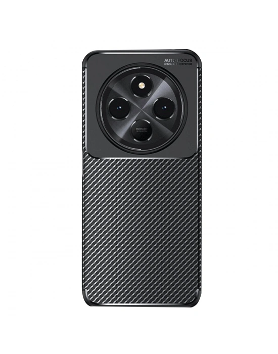 Newface Xiaomi Redmi 14C Kılıf Auto Focus Karbon Kapak - Siyah