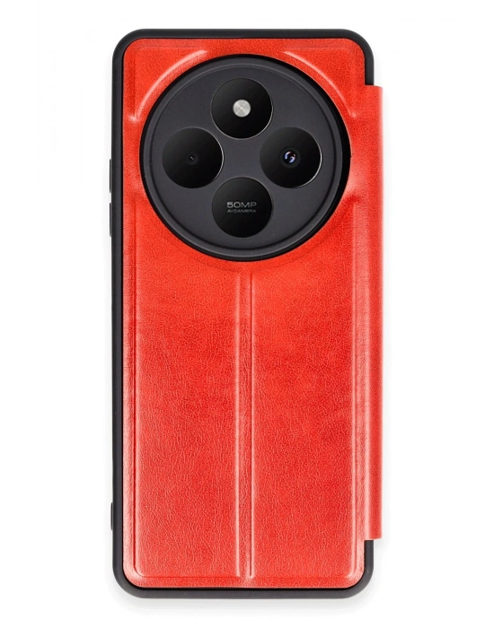 Newface Xiaomi Redmi 14C Kılıf Flip Cover - Kırmızı