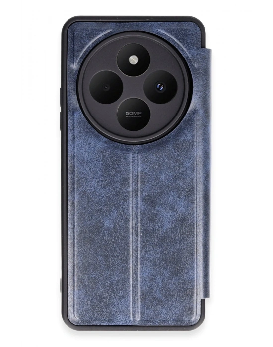 Newface Xiaomi Redmi 14C Kılıf Flip Cover - Lacivert