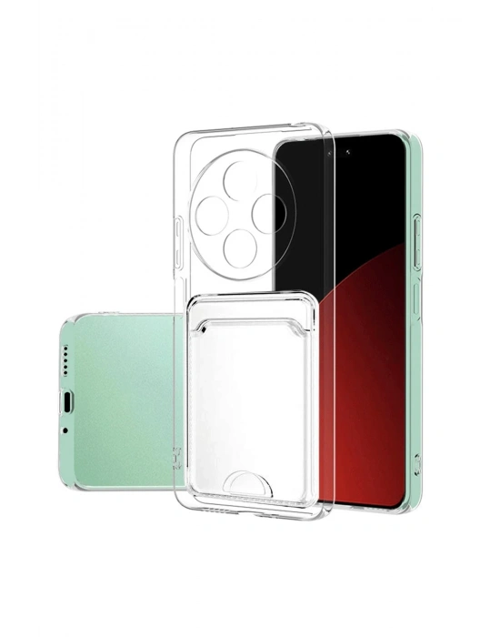 Newface Xiaomi Redmi 14C Kılıf Kart Şeffaf Silikon - Şeffaf