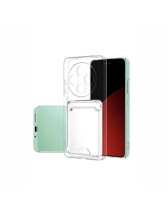 Newface Xiaomi Redmi 14C Kılıf Kart Şeffaf Silikon - Şeffaf