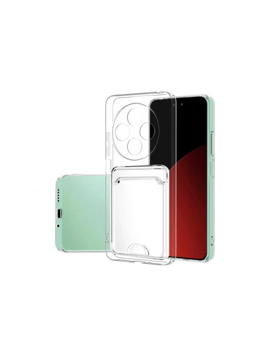 Newface Xiaomi Redmi 14C Kılıf Kart Şeffaf Silikon - Şeffaf